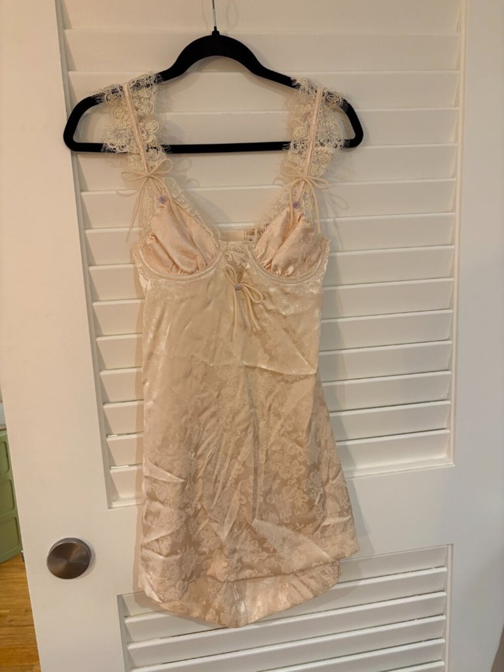 For Love & Lemons Victoria Slip Dress Champagne XS NWT